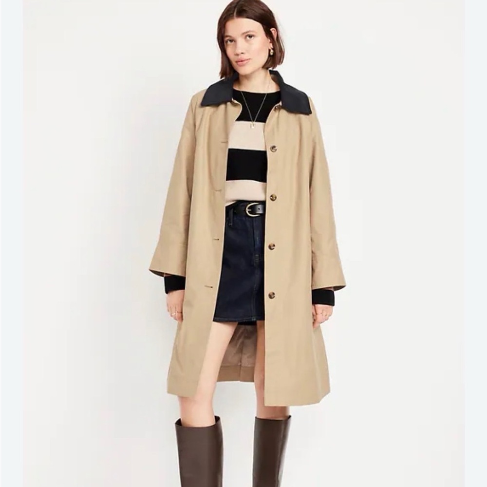 Old Navy weather resistant long barn coat Petite XS